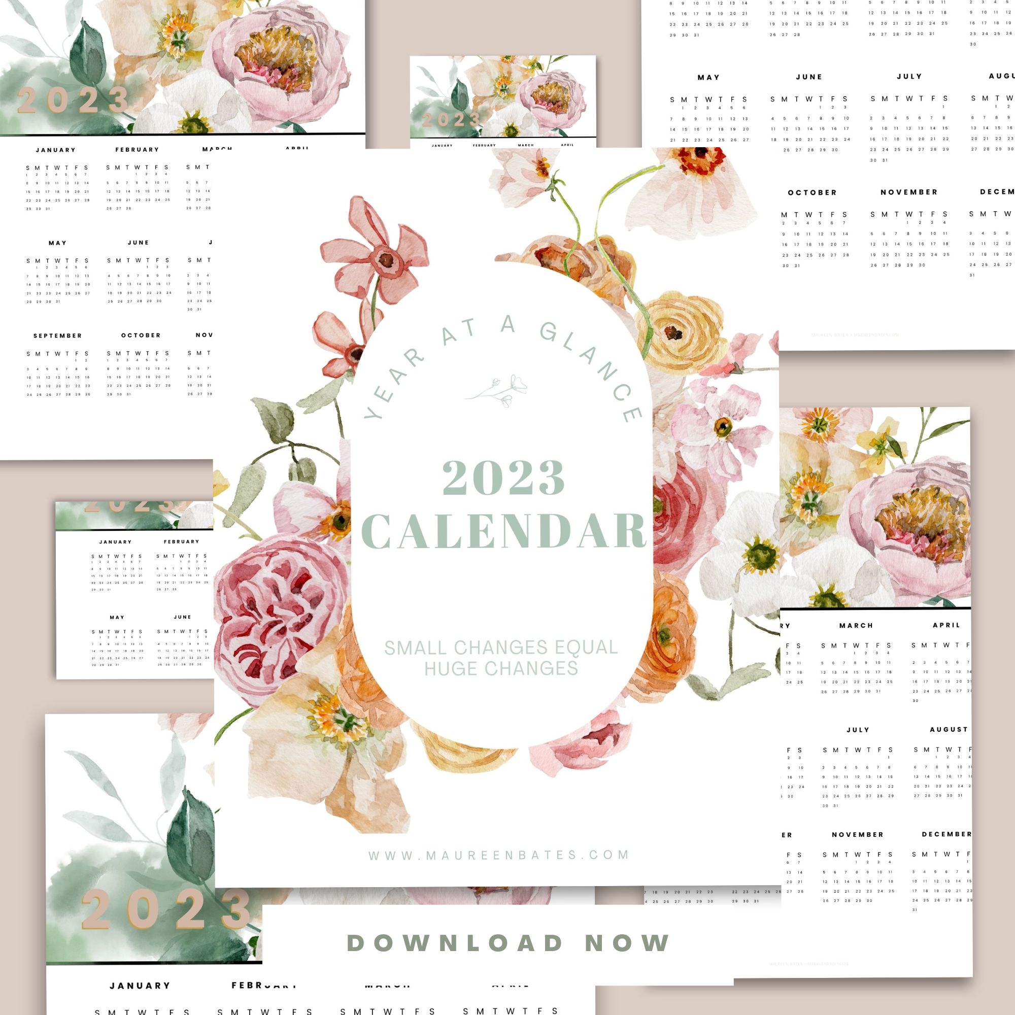 2023 Floral Calendar - Maureen Sarah